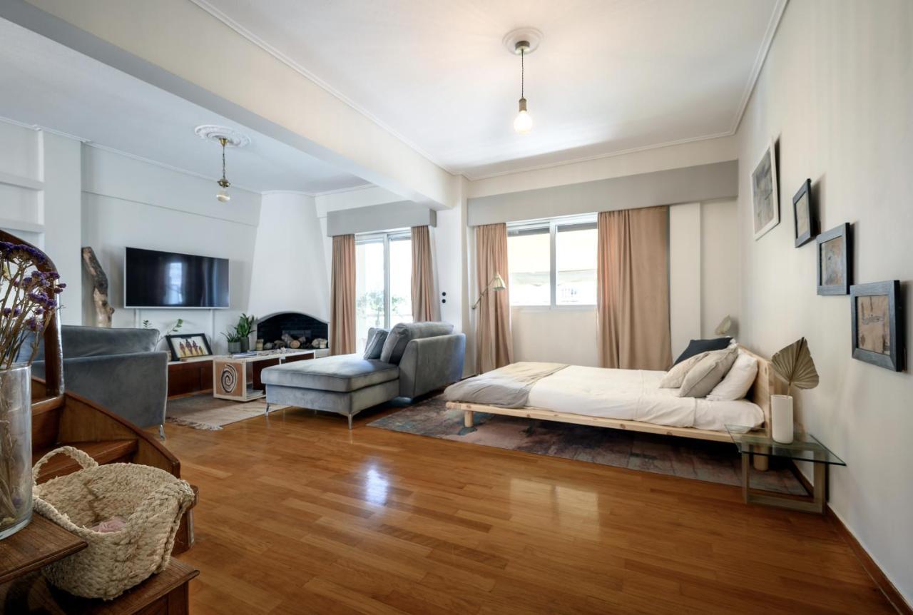 Relaxed Art Deco Maisonette Pagrati Athen Exterior foto